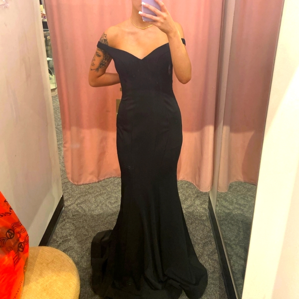 Formal black dress gown